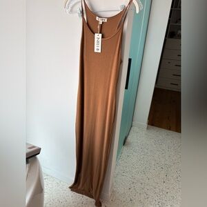 NWT ETERNE Brown Maxi Dress